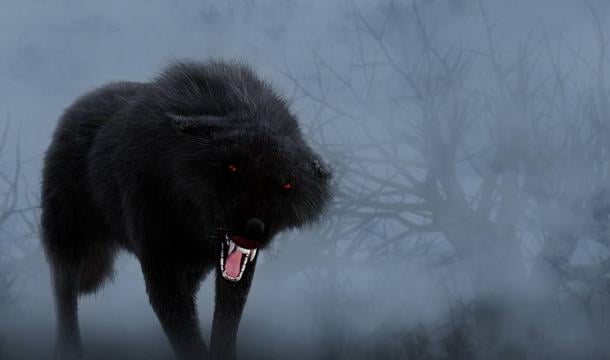 Not Always A Man S Best Friend Terrifying Black Dogs Of British   Black Dog Hellhound 