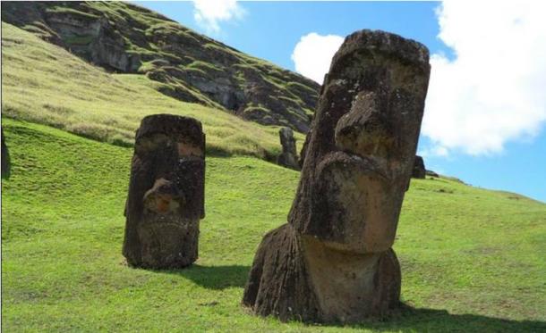 Hundreds of huge stone statues known as moai built by earlier residents are taken by some as evidence of a onetime much larger population.Source: Stephanie Morcinek via Unsplash/ Columbia Climate School 