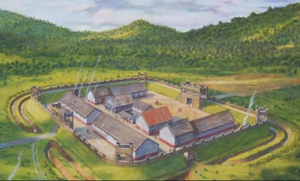 An artist’s impression of the fort.