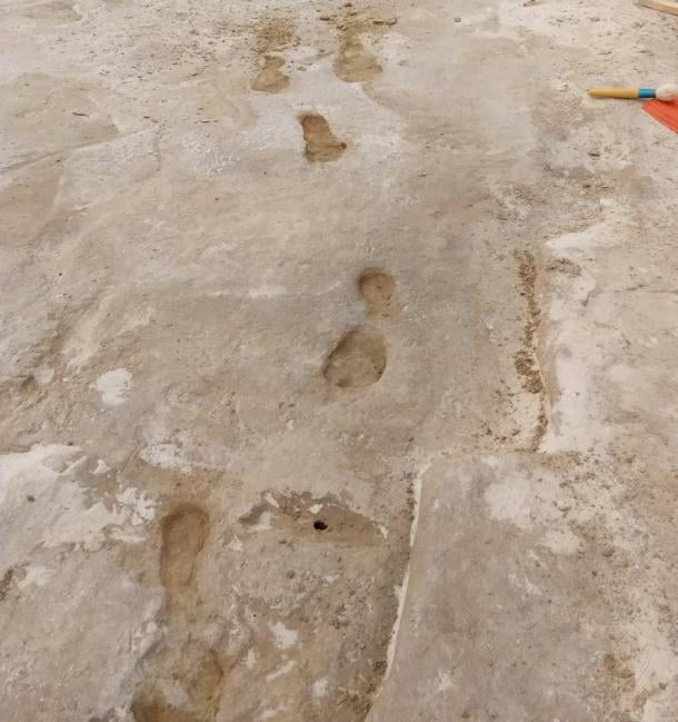 Another set of prehistoric human footprints found at the New Mexico site, which are now rewriting the First Americans arrival timeline in a major way. (Bournemouth University)