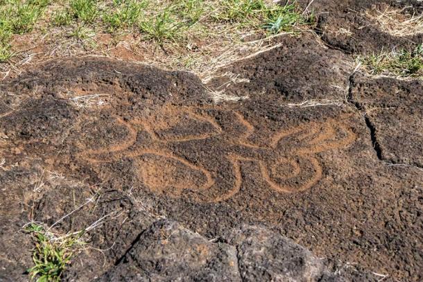 Birdman petroglyph carvings on Easter Island, Chile. (diegograndi / Adobe stock)