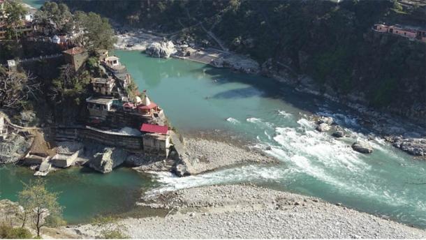 Rudraprayag, one of the five sacred confluences of the Alaknanda and Mandakini Rivers, and home to the Rudranath Temple. (Sushant Pandey / Knowledge of India)