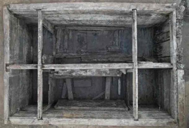 The intact tomb consists of two interconnected rooms in a residential style, and it is believed that a married couple belonging to the Chinese Huan family were laid to rest here (Institute of Archaeology at the Chinese Academy of Social Sciences)