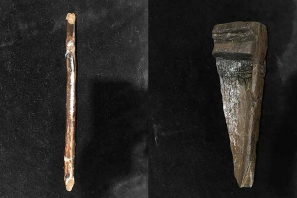 The two lacquered items excavated in the Jingtoushan ruins in China. (Shine.cn)