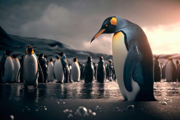 The largest known penguin living today is the Emperor penguin, at a maximum of about four feet (1.2 m) tall, as compared to K. fordycei, the newly discovered world’s biggest penguin. (neydornelas / Adobe Stock)