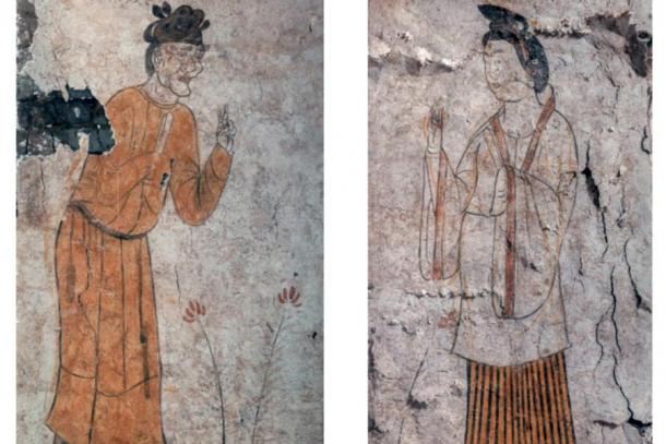 The latest evidence of cannabis in China was found in a Tang-dynasty warriors tomb, where these wall paintings were also found. (Taiyuan Municipal Institute of Cultural Relics and Archaeology / South China Morning Post)