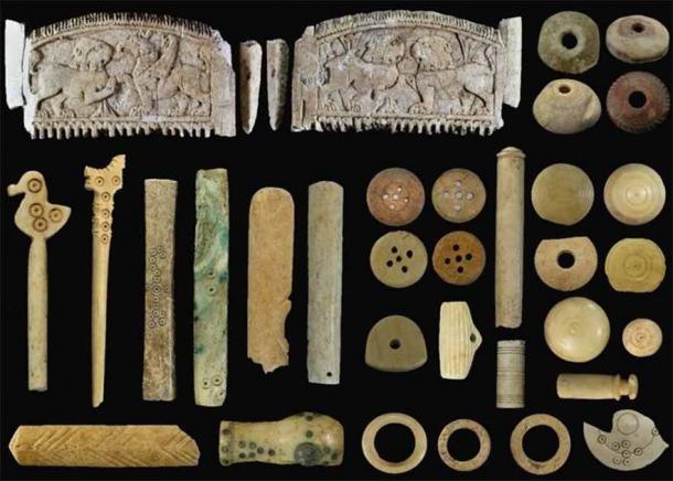 Some of the many, multi-era artifacts found during the Harput Castle excavations, Elazığ, Türkiye. (Photo courtesy of Eti Bakır)