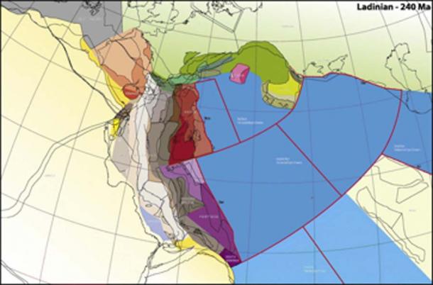 Rather than simply moving north without changing orientation, the Great Adria turned in the opposite direction of the hands of a clock, jostling and grazing other tectonic plates. (Science Direct)