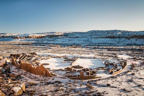 Pueblo Bonito es la de las Grandes Casas más grandes del Cañón del Chaco.  (Viktor Posnov/Adobe Stock)