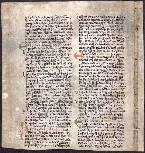 de enige overgebleven pagina die bekendstaat als het' Kringlablad (Kringlublaðið)', bewaard in de nationale en universiteitsbibliotheek van IJsland, is een van de belangrijkste bronnen van de geschiedenis van Harald Faihair. (Soerfm / Public Domain)