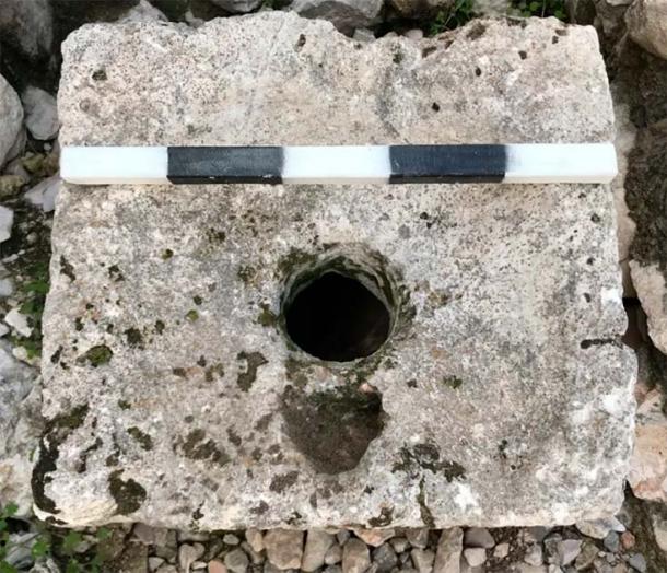 A stone toilet seat from the House of Ahiel, which archaeologists excavated in the Old City of Jerusalem. (Image credit: F. Vukosavović)