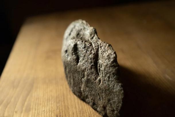 A stone knife was found next to the stones. (Wanuskewin Heritage Park)