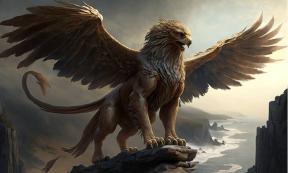 AI rendering of a majestic griffin in rugged terrain.	Source: altitudevisual/Adobe Stock