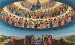 The painting of the three orders of the Angelic Hierarchy in all their glory: “Assumption of the Virgin” by Botticini, 1475