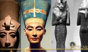 Collection of Egyptian Busts and Shabtis, design by Anand Balaji 