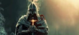 Representational image of a Knights templar in silent prayer.