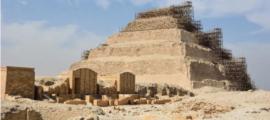 The Djoser pyramid during its restoration