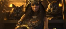 AI image of Egyptian goddess, Nephthys.