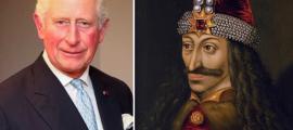 Photo of King Charles III and The Ambras Castle Portrait of Vlad III.